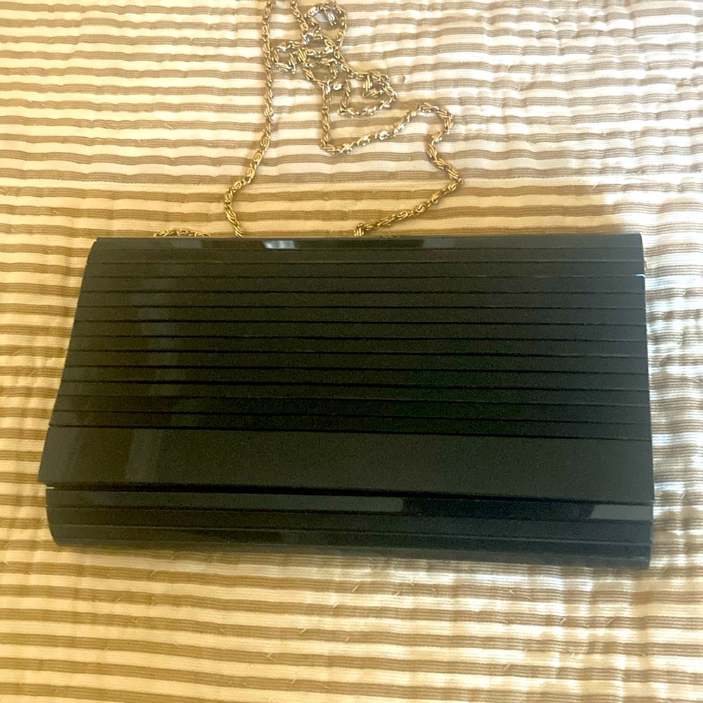 Vintage black plastic clutch - Picture 1 of 4